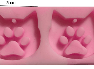 molde gatos con huella x2 ref. 327