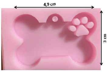 molde hueso con huella med ref. 328