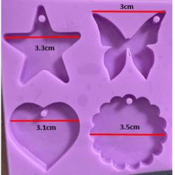 molde corazon estrellas x30 ref. 359