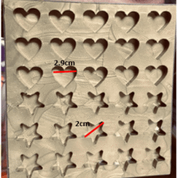 molde corazon estrellas x30 ref. 359