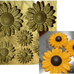 molde flores girasoles 3 tamaños ref. 0043