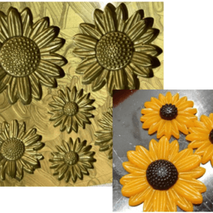 molde flores girasoles 3 tamaños ref. 0043