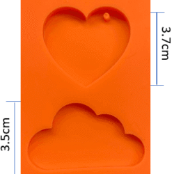molde placa corazon nube ref. 0104