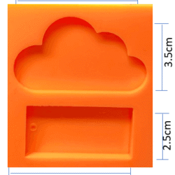 molde placa nube rectangulo ref. 0105