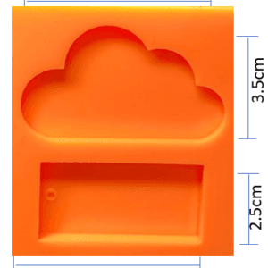 molde placa nube rectangulo ref. 0105