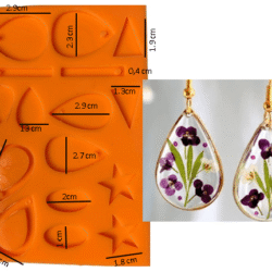 molde varios pendientes o aretes ref. 0112
