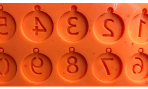 molde numeros 3d ref. 0128