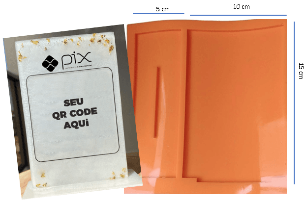 molde placa para qr o logo ref. 0133