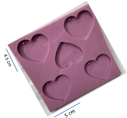 molde corazones x5 ref. 0150