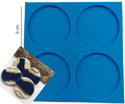 molde porta vasos circular x4 ref. 0179