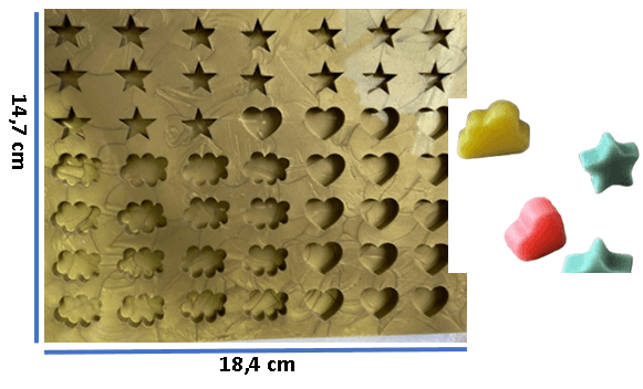 molde corazon estrellas nube x49 ref. 0241