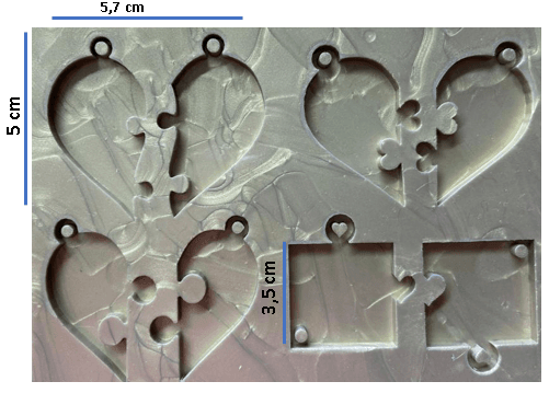 molde corazon rompecabezas amor ref. 0254