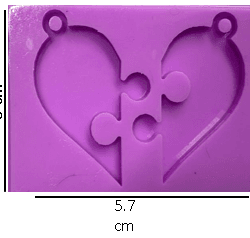 molde corazon partido ref. 256