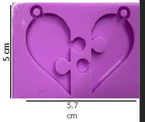 molde corazon partido ref. 256
