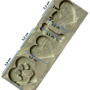 molde placa corazon animales ref. 0258