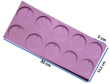 molde placa circular x10 ref. 0272