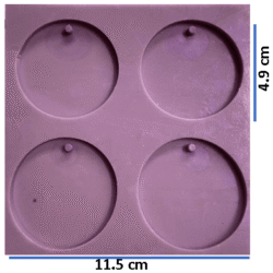 molde placa circulos x4 ref. 282
