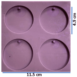 molde placa circulos x4 ref. 282