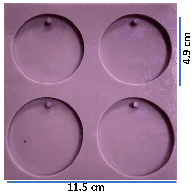molde placa circulos x4 ref. 282