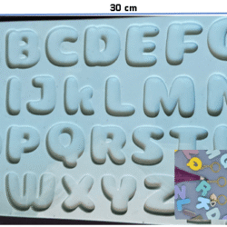 molde abecedario circular derecho ref. 284