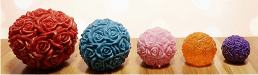 molde velones de flores circulares