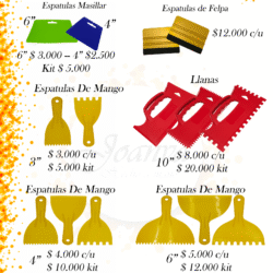 llanas y espatulas