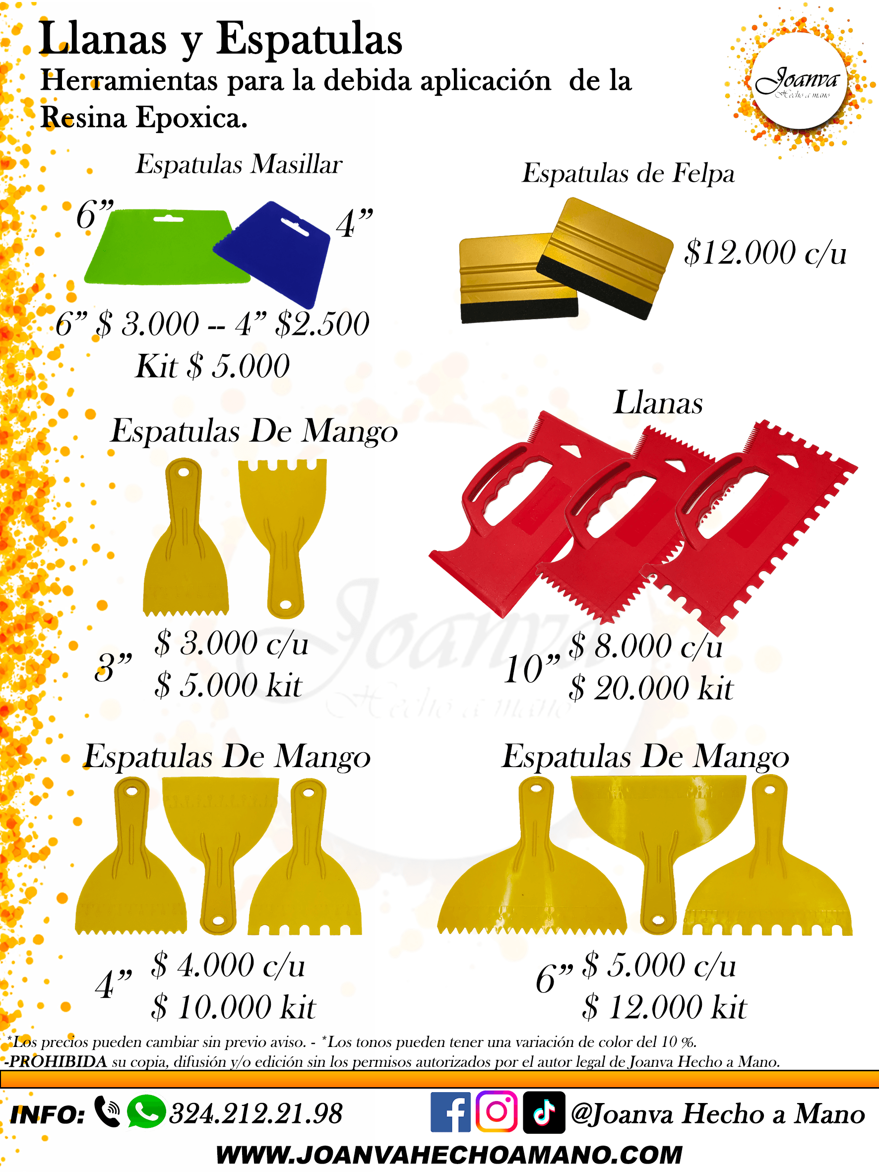 llanas y espatulas