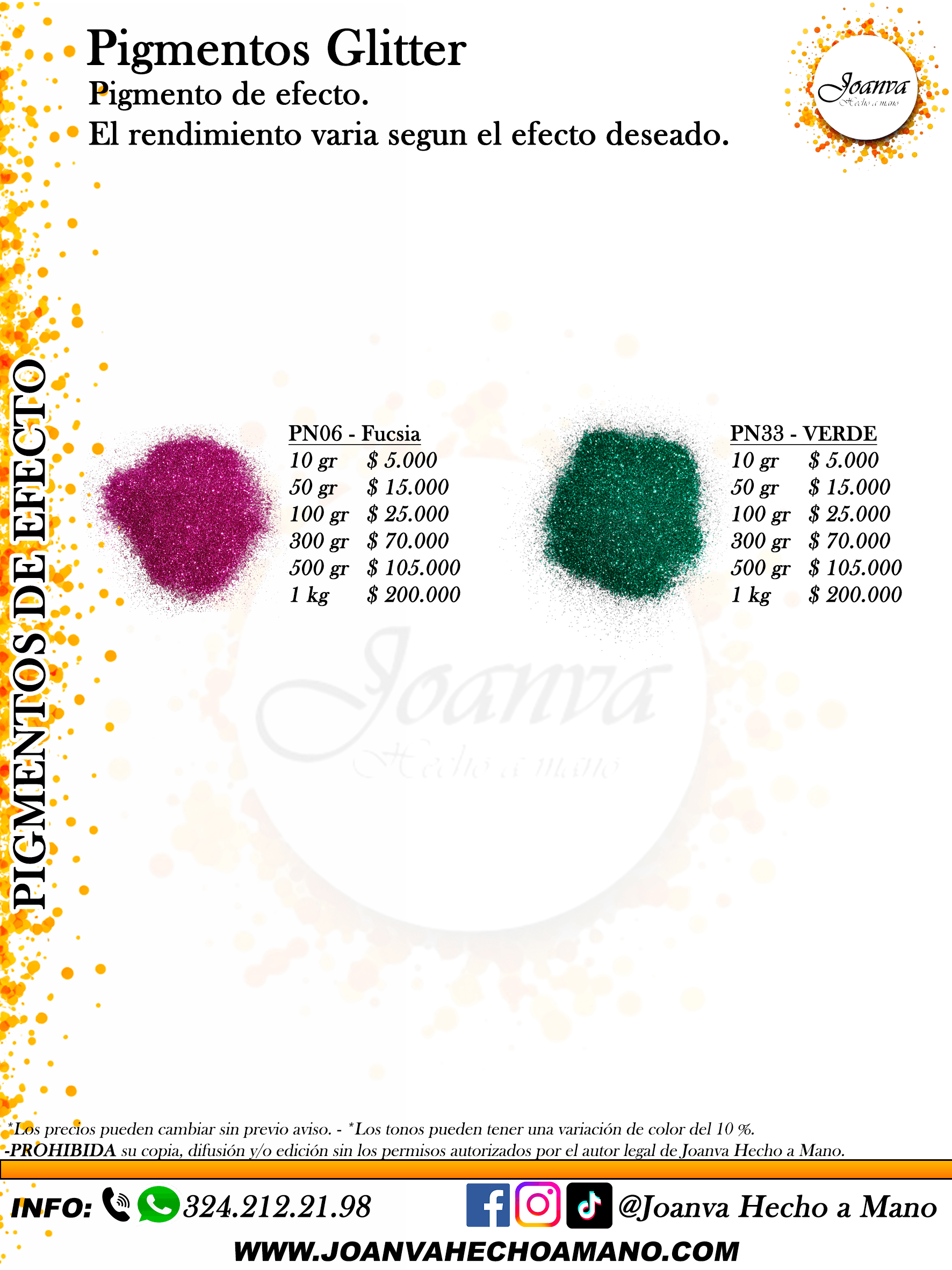 Pigmentos Glitter 2