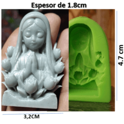 Molde de la Virgen Rosa Mistica Mini REF. J1077