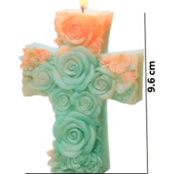 Molde de Silicona Cruz de Rosas REF J.1135