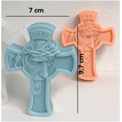 Molde de Silicona Cruz Rostro de Cristo REF J1136