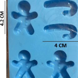 Molde de silicona Galletas y bastones x3 REF. J336