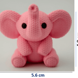 Molde de silicona de Elefante tejido Ref. 1179