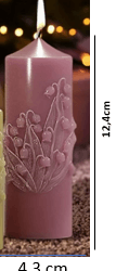 molde Silicona velón flores Ref.246